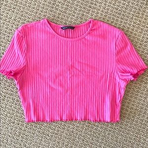 Pink crop top